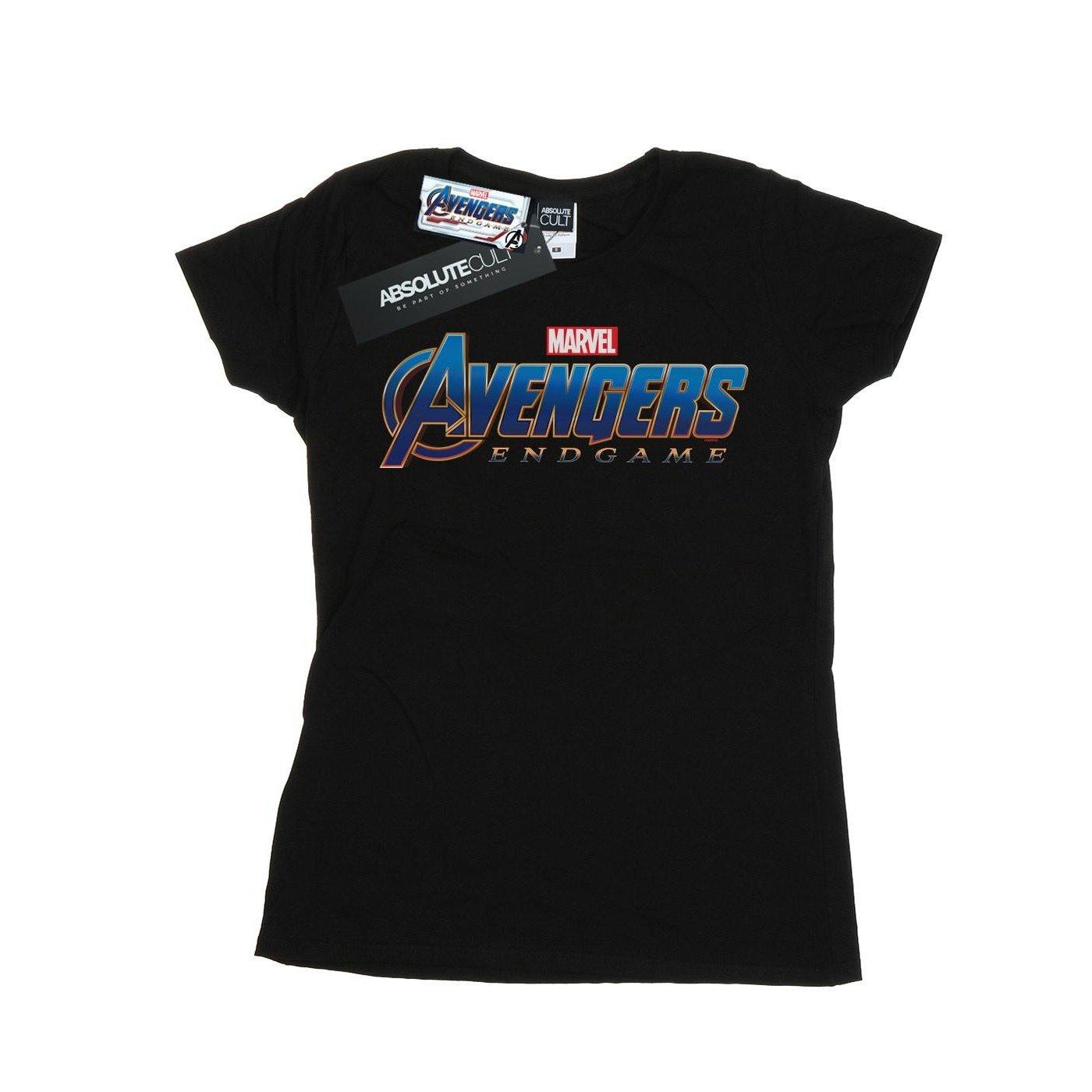 Image of Avengers Endgame Logo Tshirt Damen Schwarz L