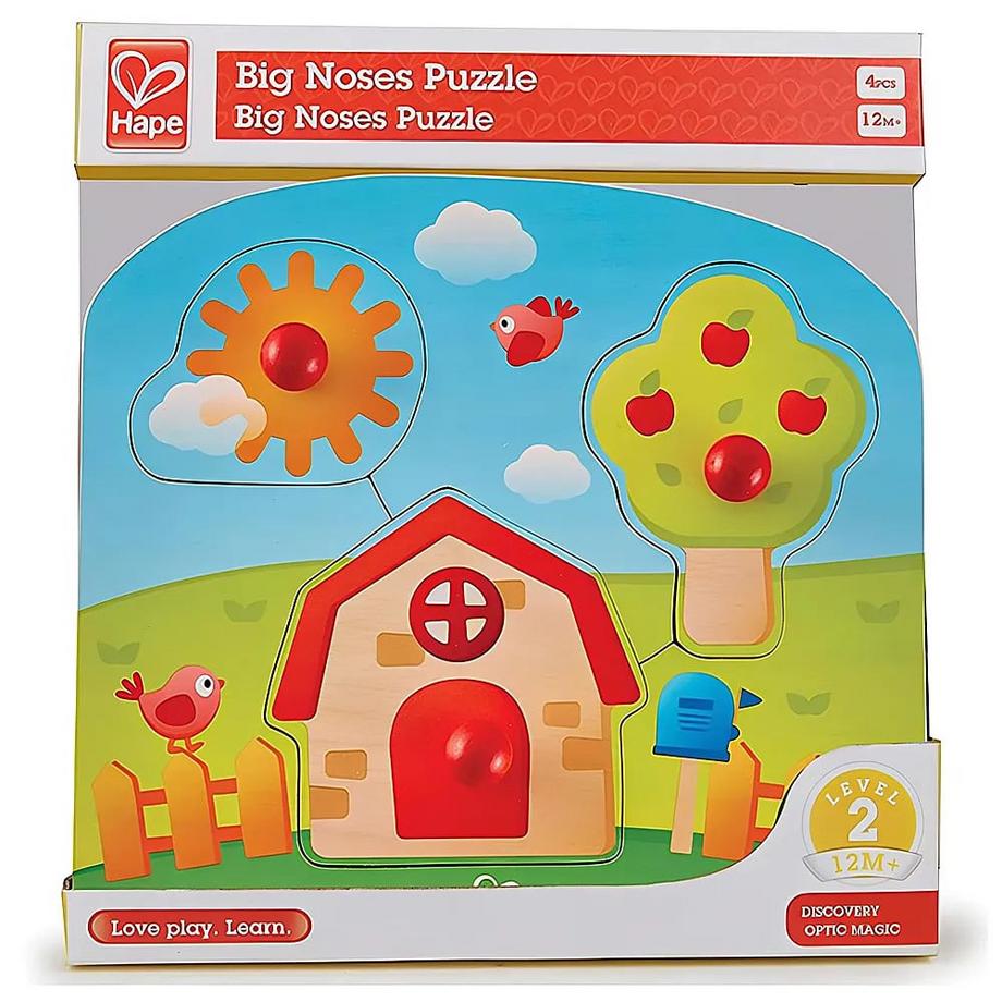 Hape  Puzzle Knopfpuzzle Zuhause (4Teile) 