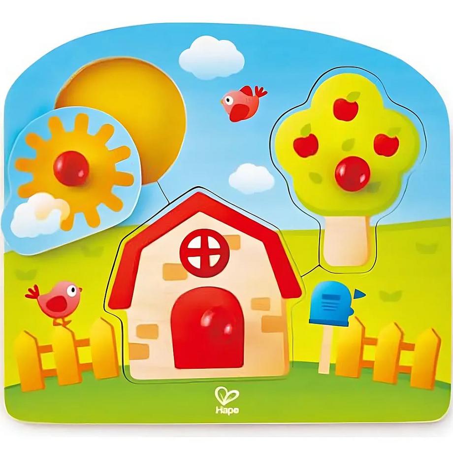 Puzzle Knopfpuzzle Zuhause (4Teile)