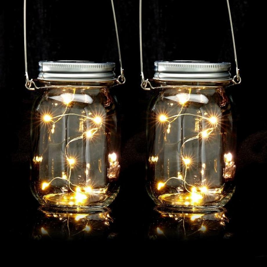 B2X  2 Stk. Solarlaternen mit LED 