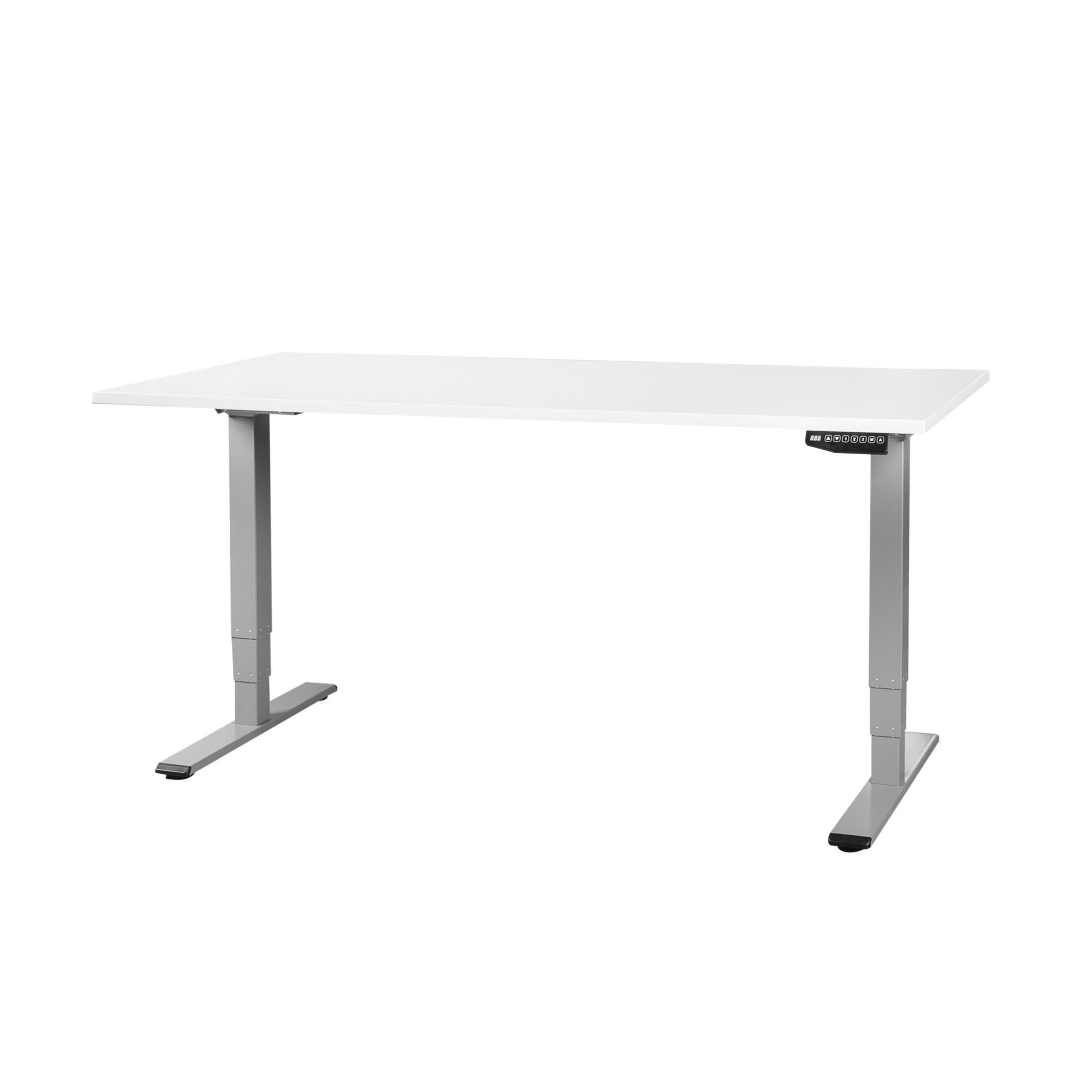 Contini Höhenverstellbarer Bürotisch 2.0x0.9m weiss / Gestell RAL 7045  