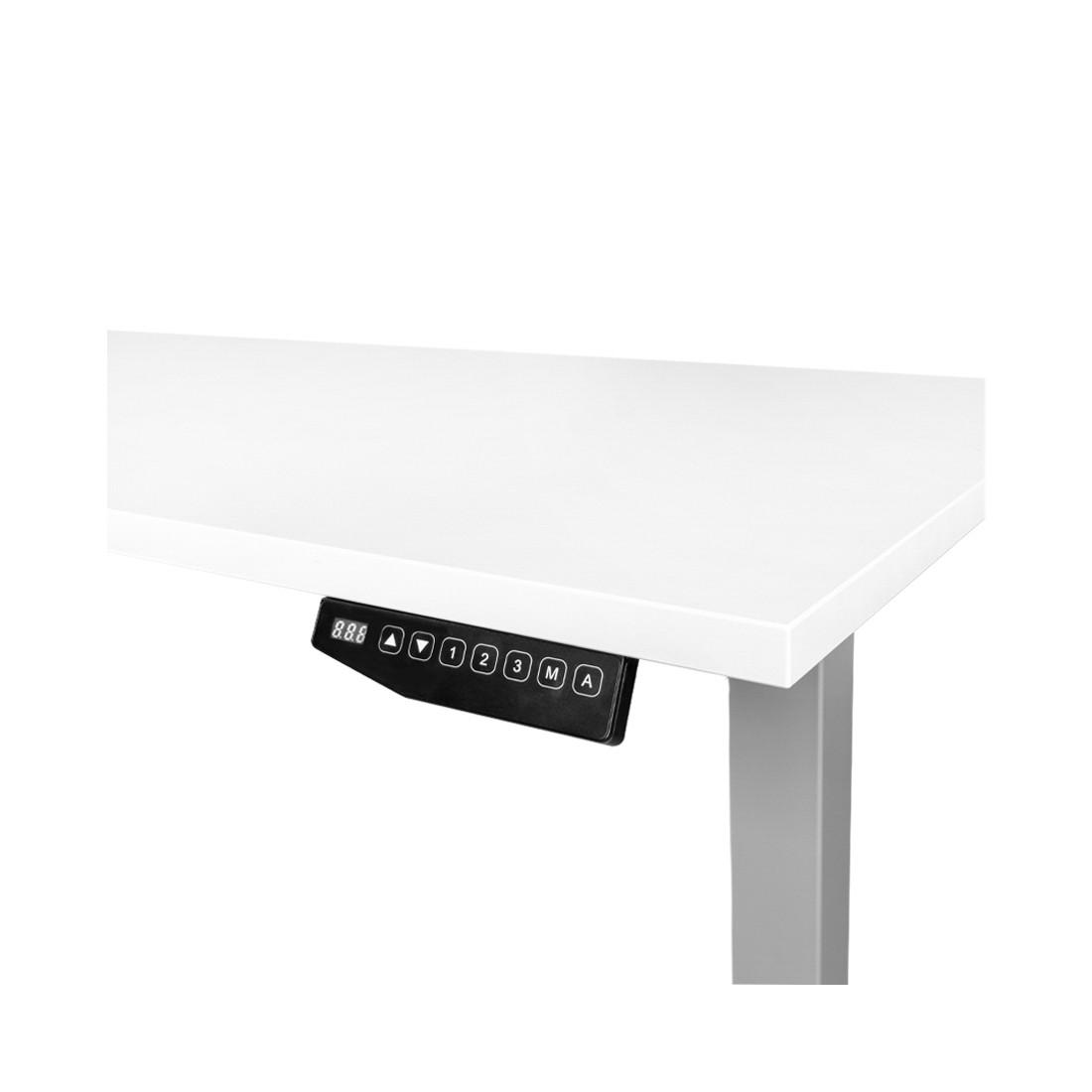 Contini Höhenverstellbarer Bürotisch 2.0x0.9m weiss / Gestell RAL 7045  