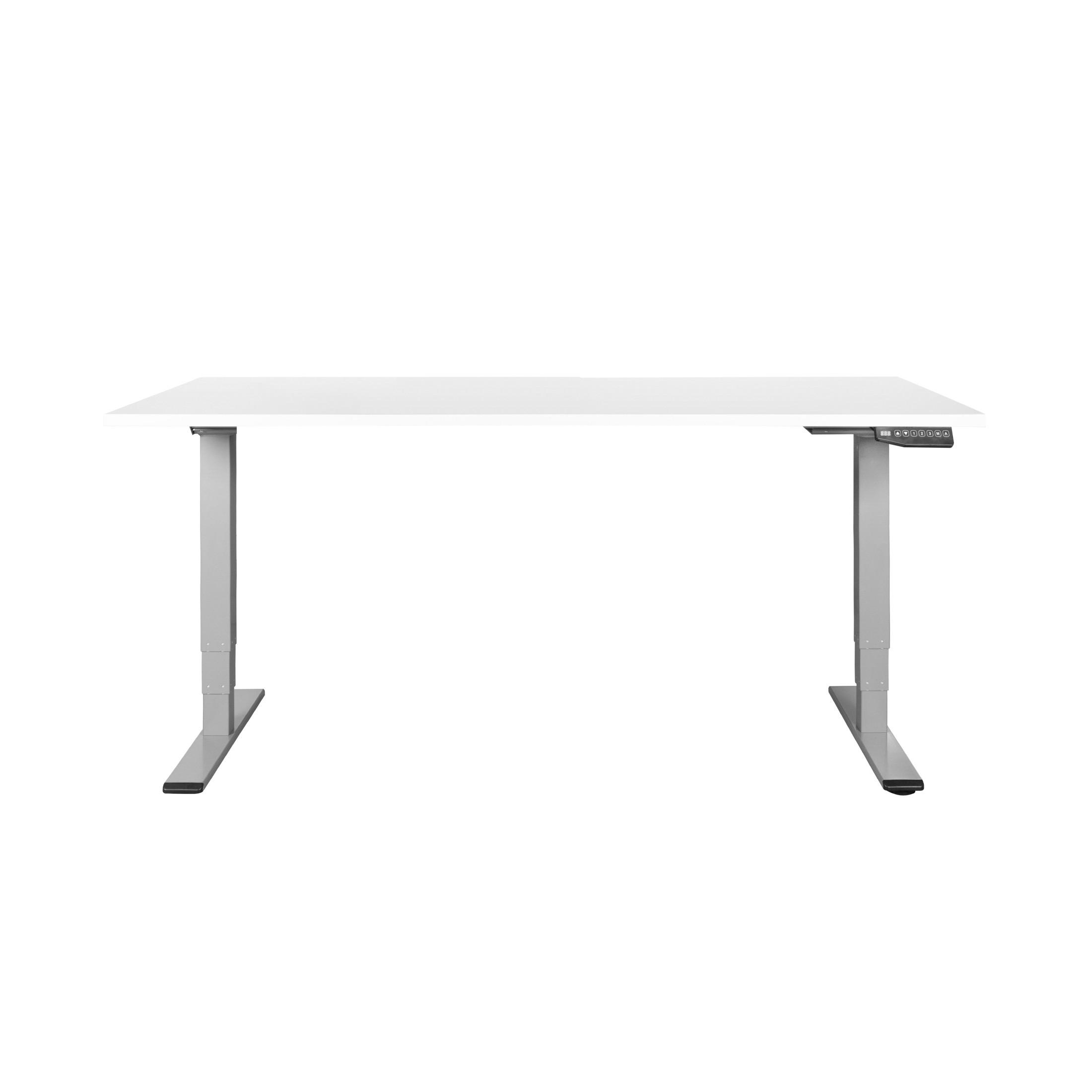Contini Tavolo da ufficio ad altezza regolabile 2.0x0.9m Bianco/Gestell RAL 7045  