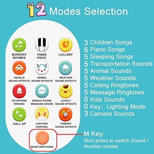 Activity-board  Téléphone portable jouet avec lumières musicales, son, dialogue de chanson de rire, différentes mélodies 