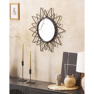 Beliani Miroir en Rotin Boho AROEK  