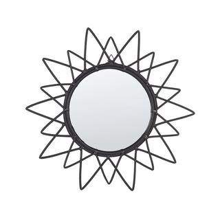 Beliani Miroir en Rotin Boho AROEK  