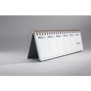 Sigel Planner settimanale Jolie senza data - Flower Love - 1/2 DIN A4 orizzontale - nero, rosa - hardcover - 2 pagine = settimana inferiore / pagina superiore di pianificazione - certificazione FSC  