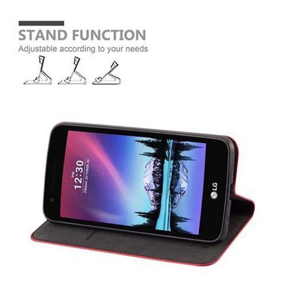 Cadorabo  Housse compatible avec LG K4 2017 - Coque de protection avec fermeture magnétique, fonction de support et compartiment pour carte 