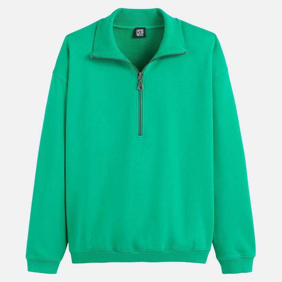 La Redoute Collections Sweatshirt Troyerkragen Reissverschluss Stonewashed  