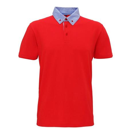 Asquith & Fox  PoloShirt mit ChambrayButtonDownKragen 