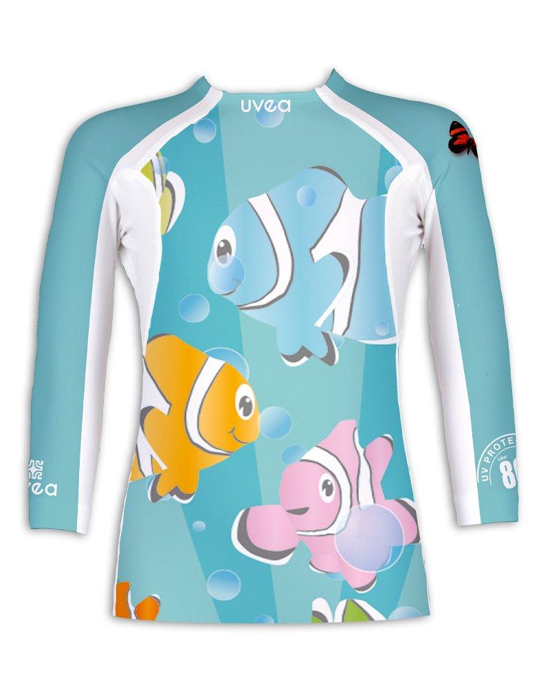 Image of Kinder Upf 80 Badeshirt Indiana Little Clown Unisex Blau 68-74