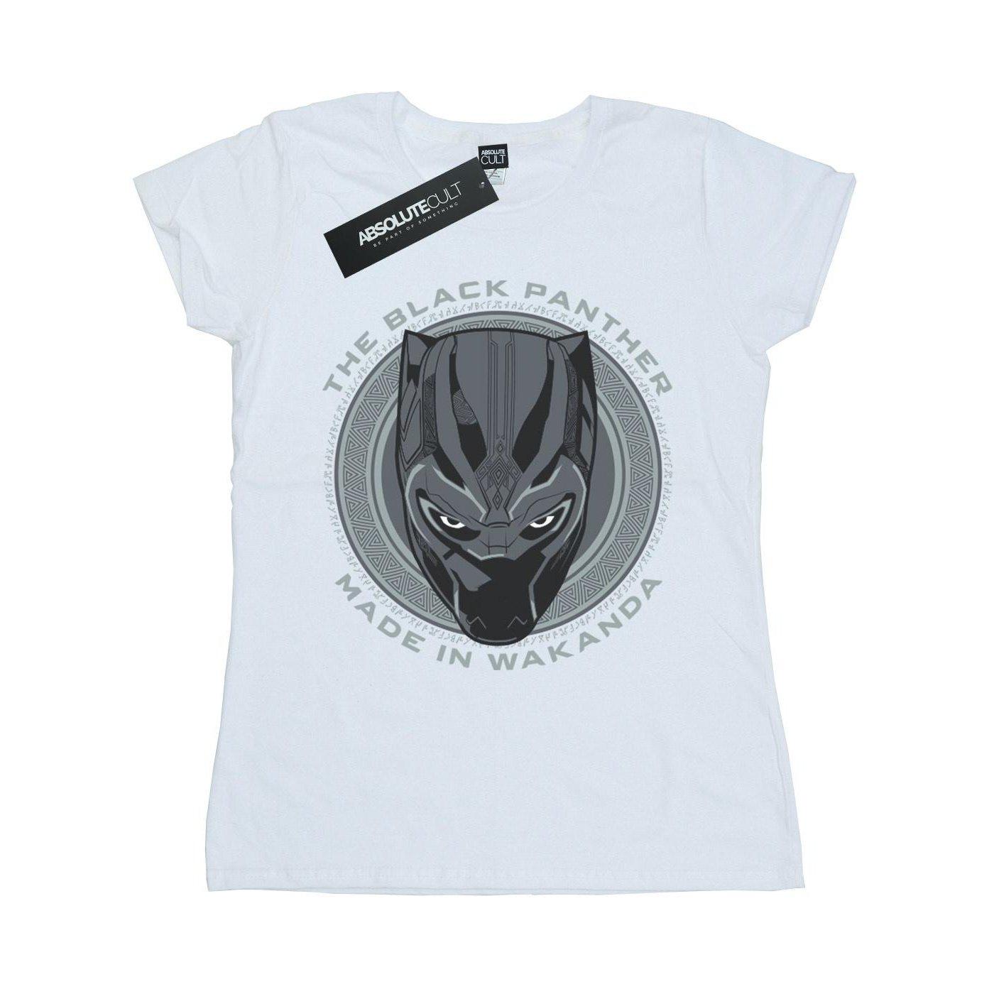 Image of Black Panther Made In Wakanda Tshirt Damen Weiss L