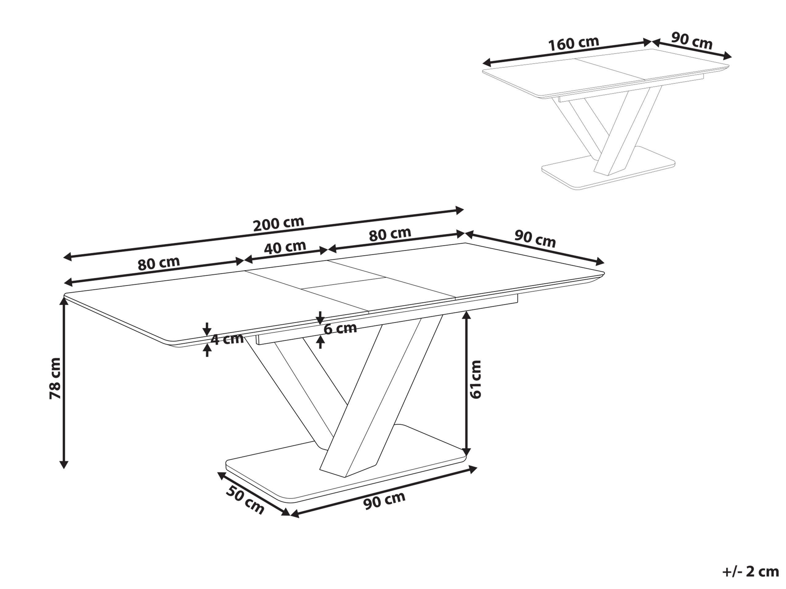 Beliani Esstisch aus MDF-Platte Modern SALTUM  