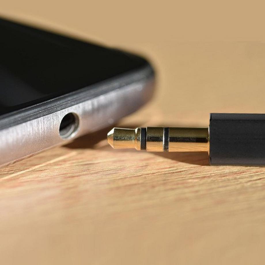 Akashi  Cavo Audio Jack 3.5 maschio-femmina AUX universale Lunghezza di 1m Akashi Nero 