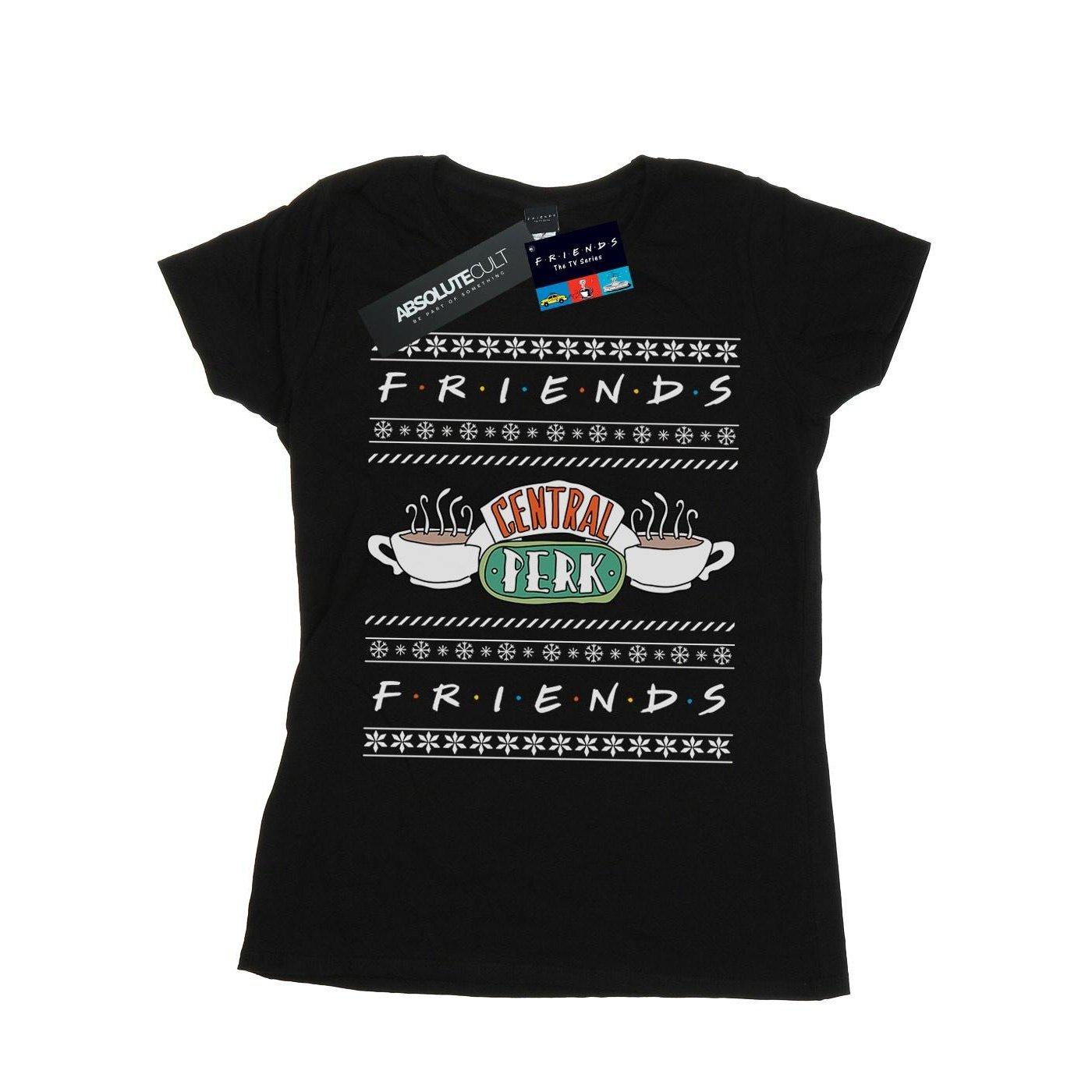 Image of Fair Isle Central Perk Tshirt Damen Schwarz M