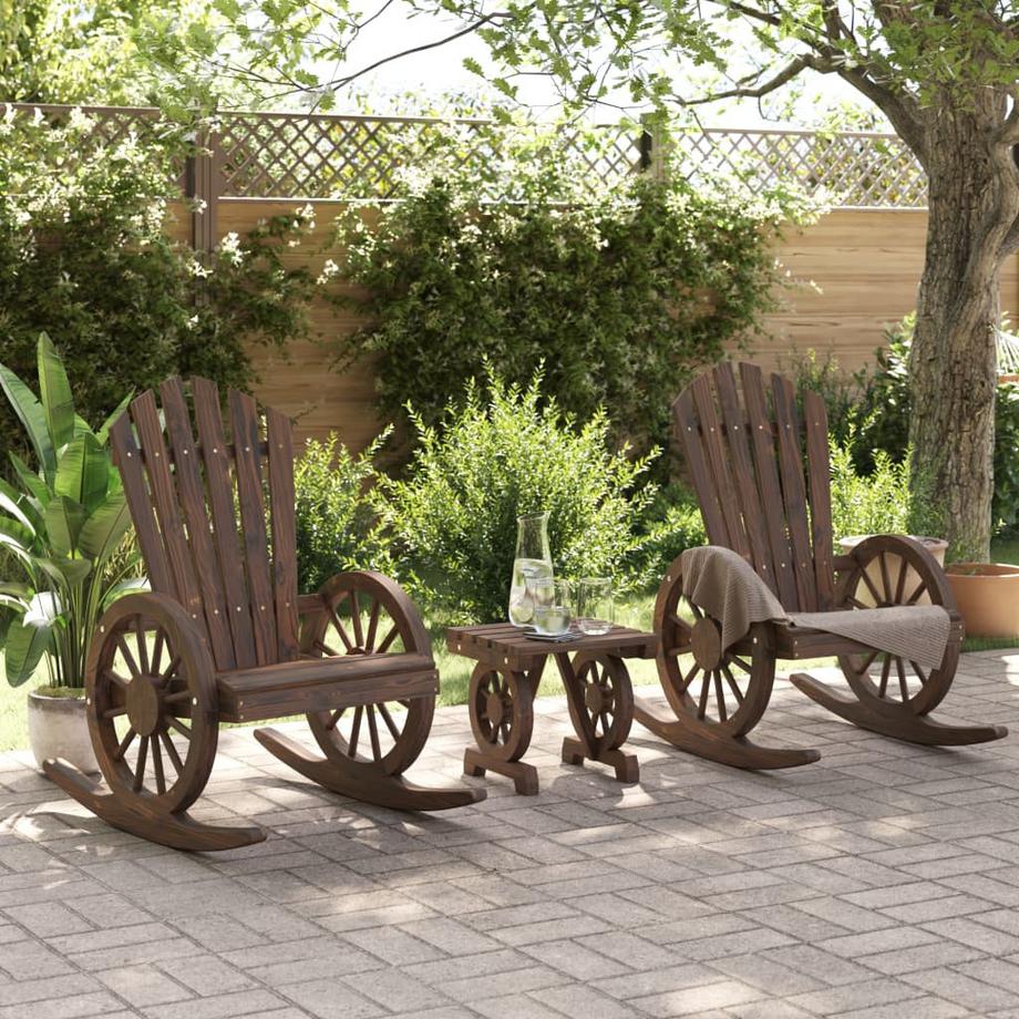 VidaXL Ensemble de salon de jardin bois  