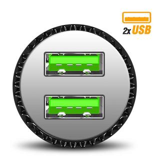 Avizar  2x USB 2.4A Autoladegerät LinQ Schwarz 