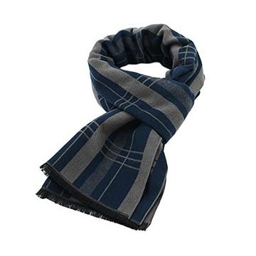 Écharpe Écharpe d'hiver chaude et douce Écharpe tricotée à carreaux d'hiver Longues écharpes Bleu clair Taille unique