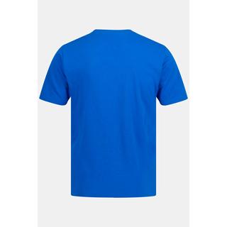 JP1880  T-shirt basic con scollo a V blu forte 