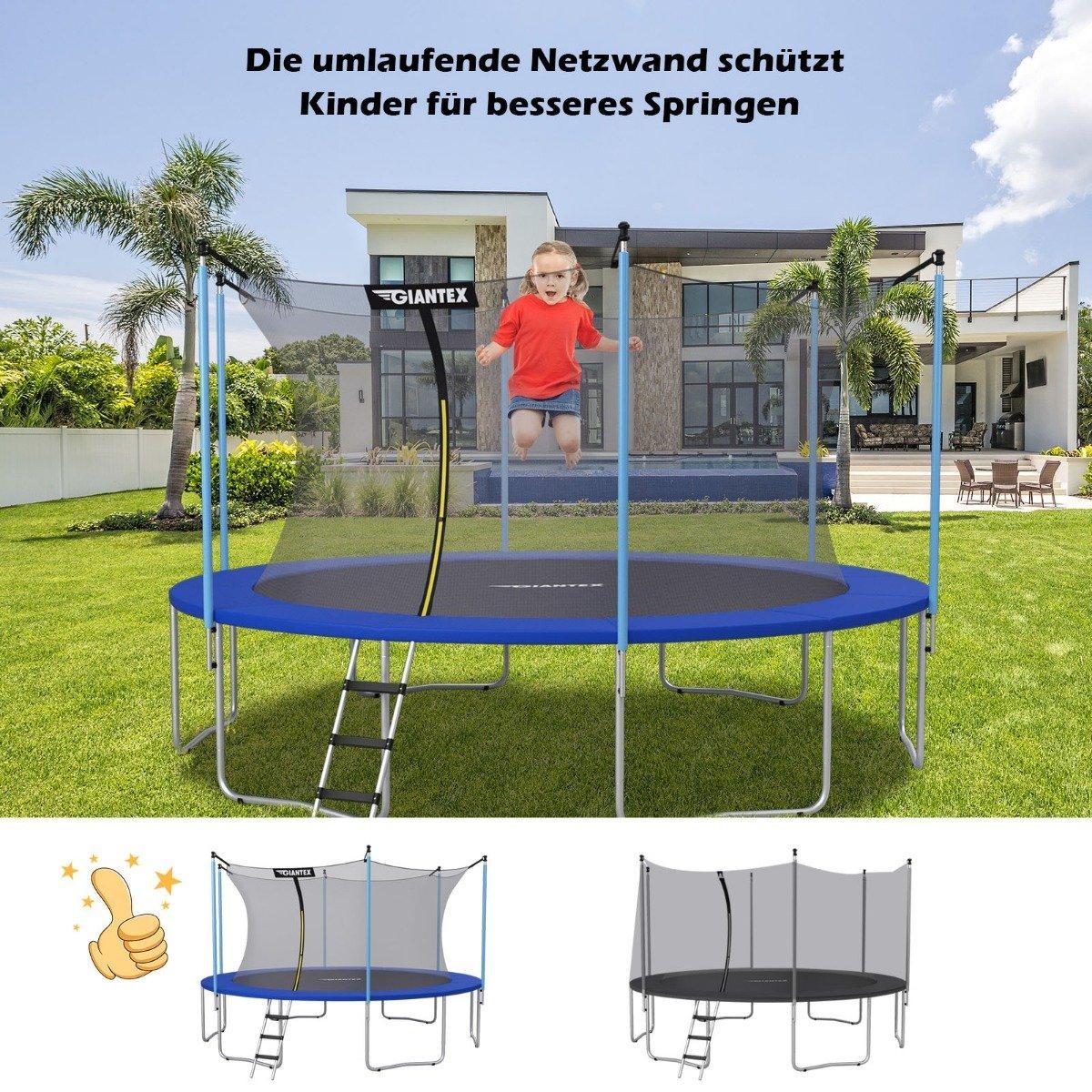 Northix  Filet de sécurité pour trampoline Ø305 cm intérieur pour trampolines de jardin noir 