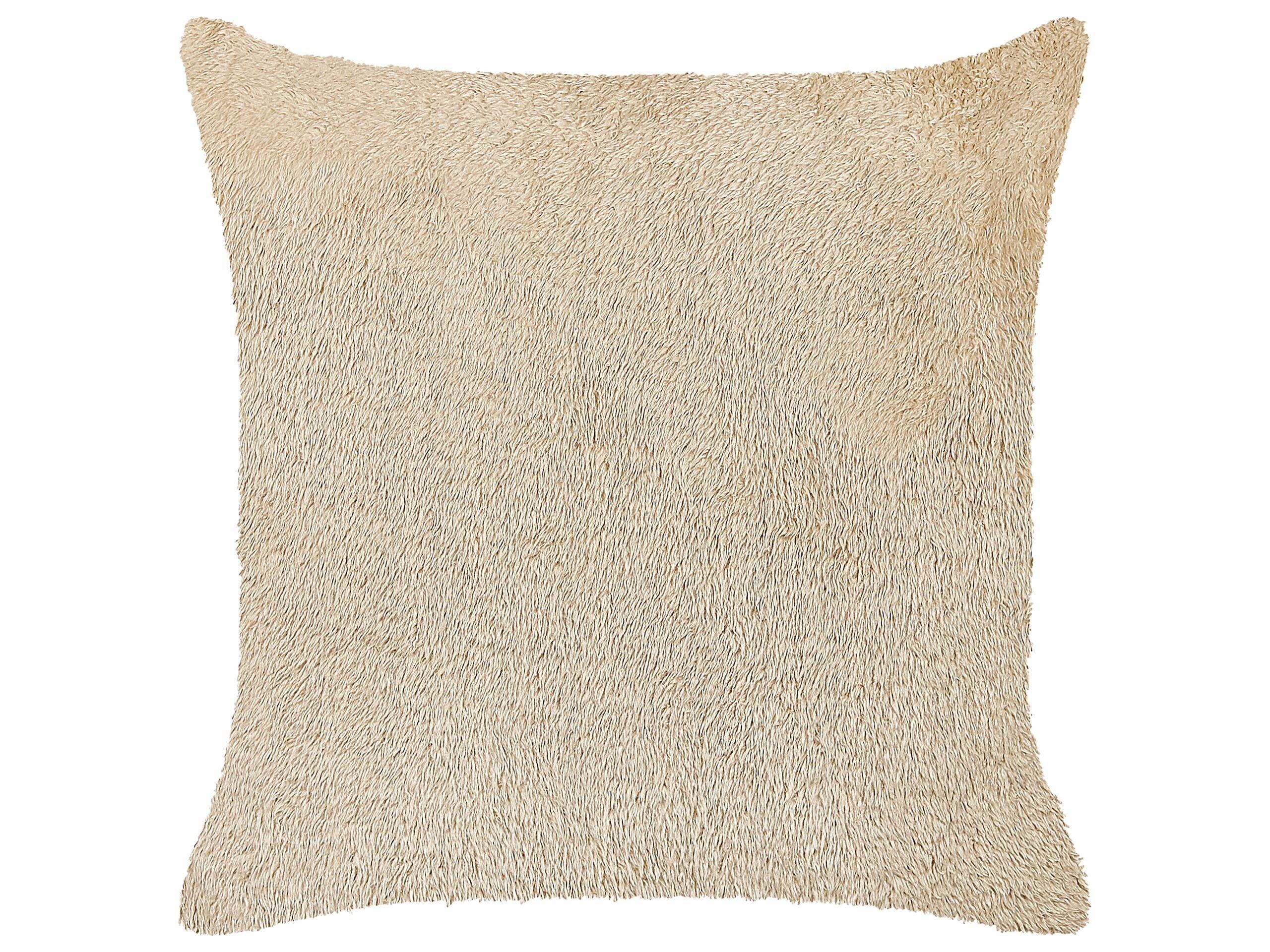 Beliani Coussin en Fourrure synthétique Boho PILEA  