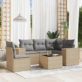 VidaXL set divano da giardino Polirattan  