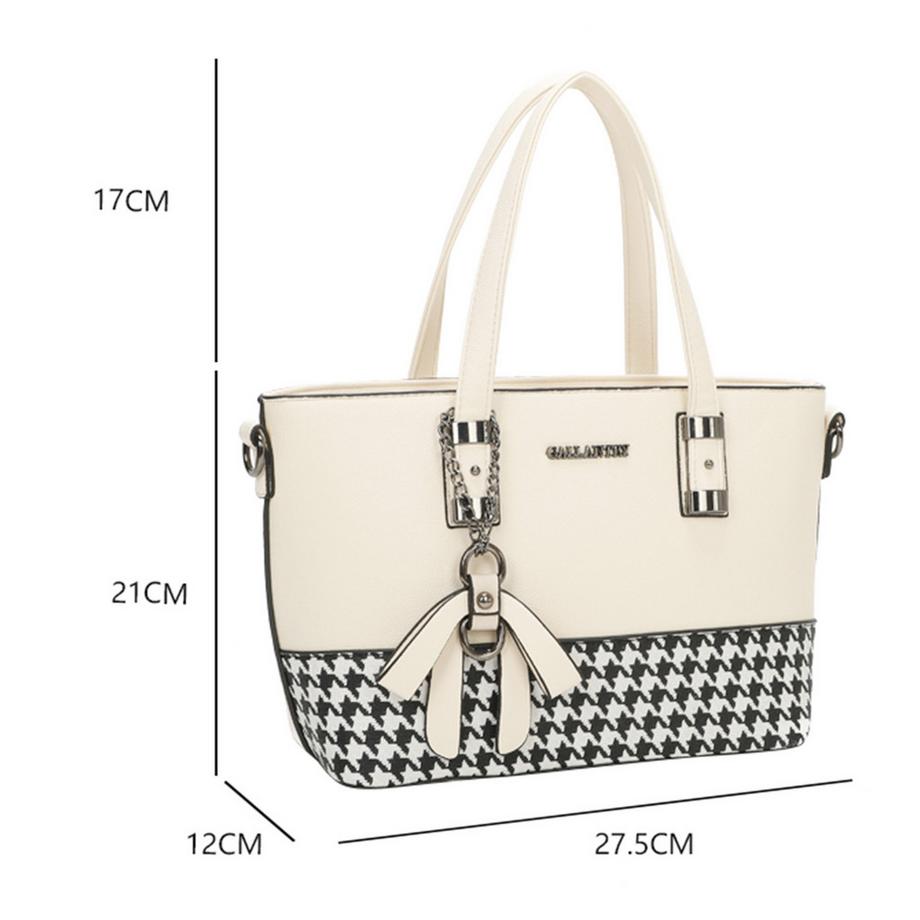 Gallantry Shopper Tasche Hahnentritt-Muster  