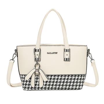 Sac Cabas Motif Pied-de-poule