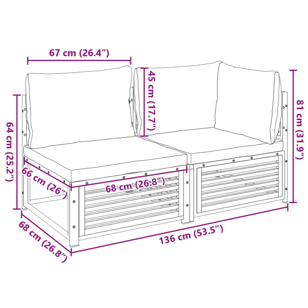 VidaXL Gartensofa akazienholz  