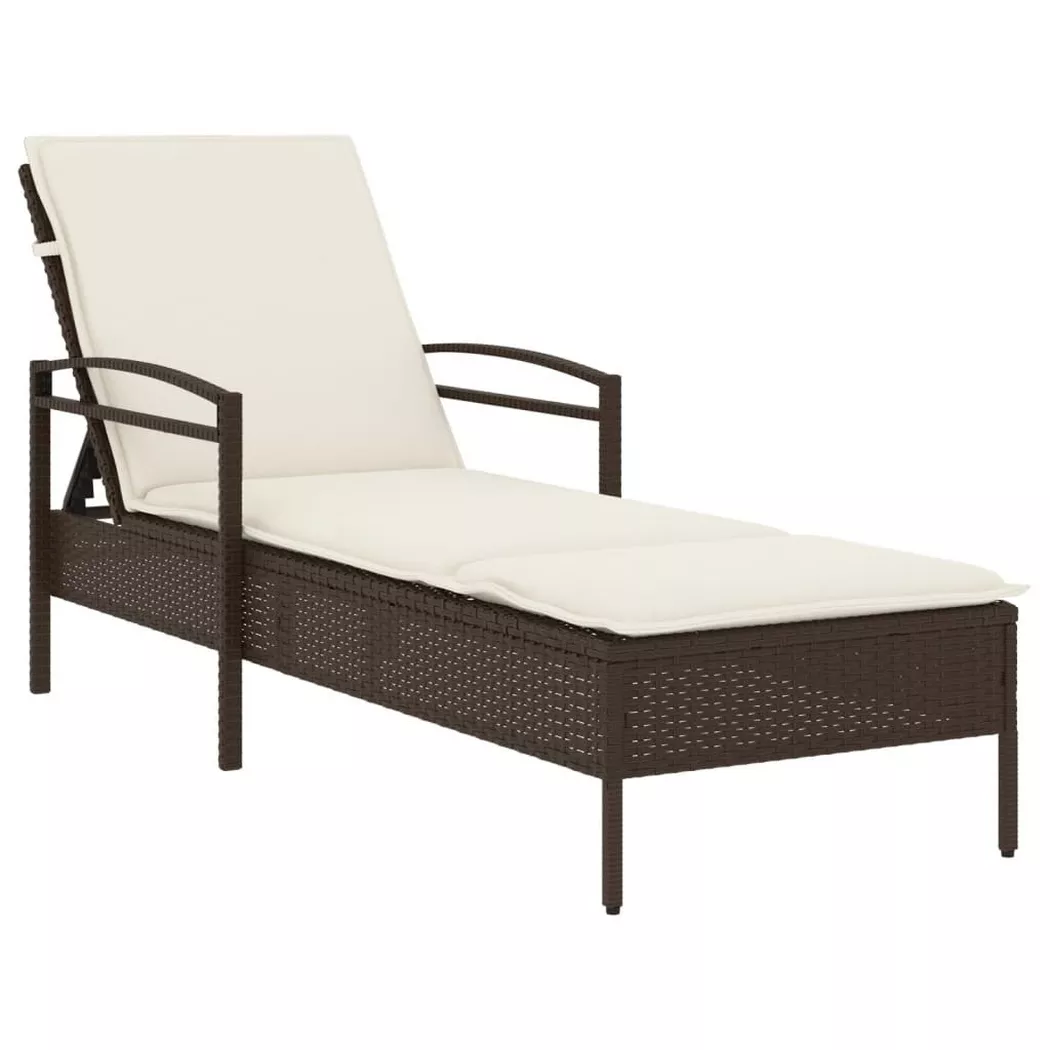 VidaXL - Chaise longue rotin synthétique, One Size, Marron