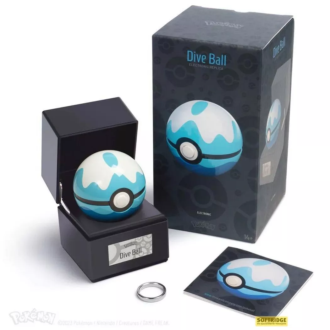 Nintendo - Pokémon: Die-Cast Collectible Dive Ball Replica, Multicolor