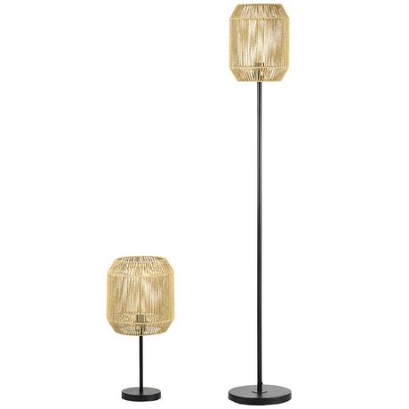 HOMCOM Ensemble de lampes de table  