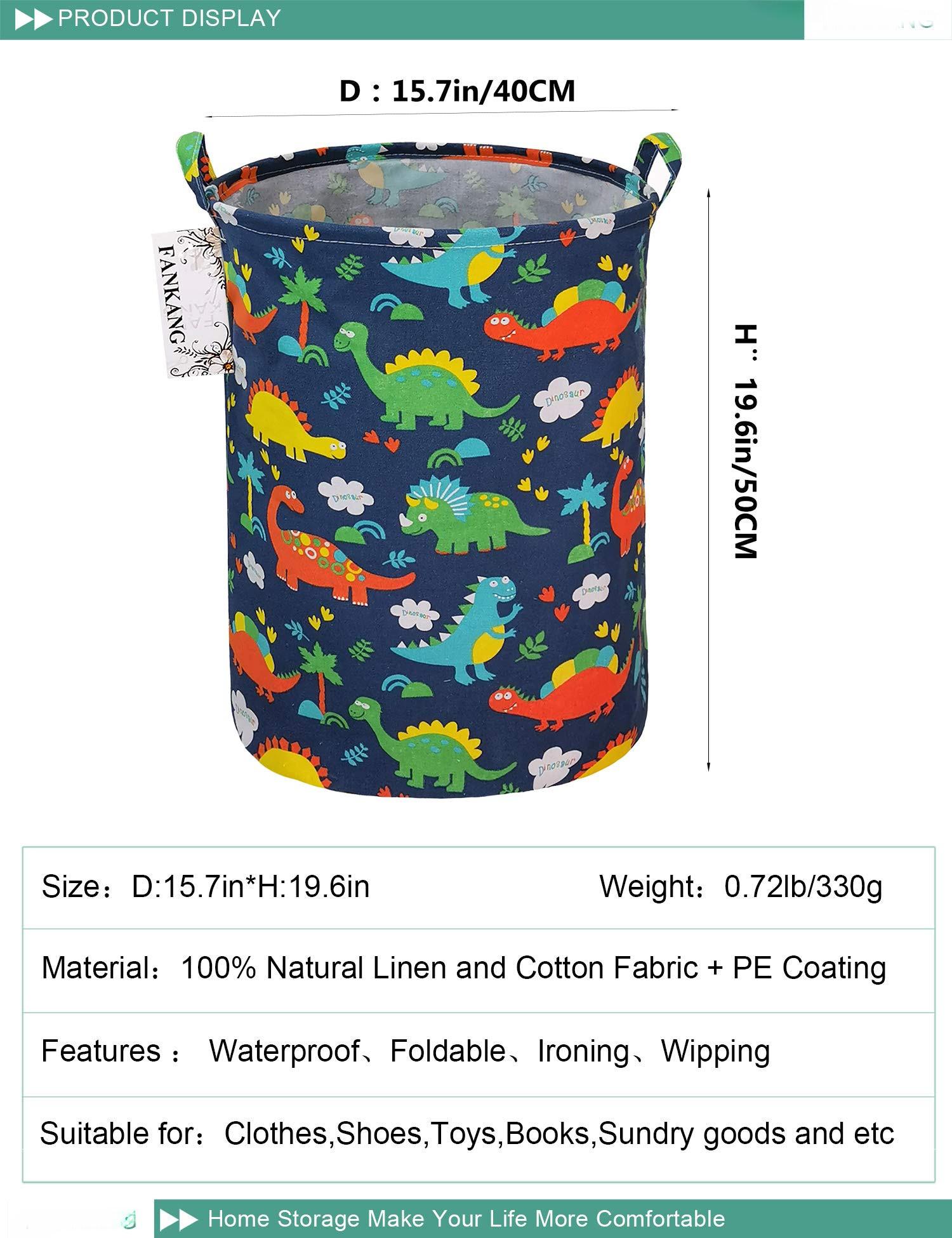 Alopini Wäschekorb Kinderzimmer Korb Leinwand faltbar mit wasserdichter Beschichtung große Aufbewahrungskörbe für Kinder  