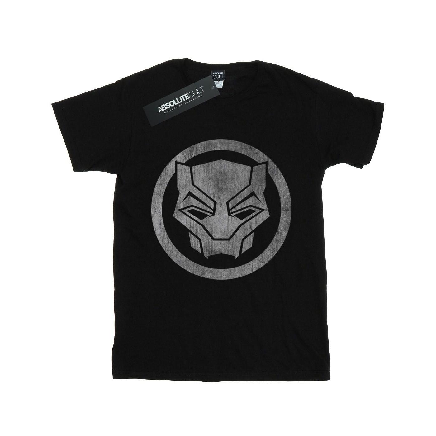 Image of Black Panther Distressed Icon Tshirt Damen Schwarz L