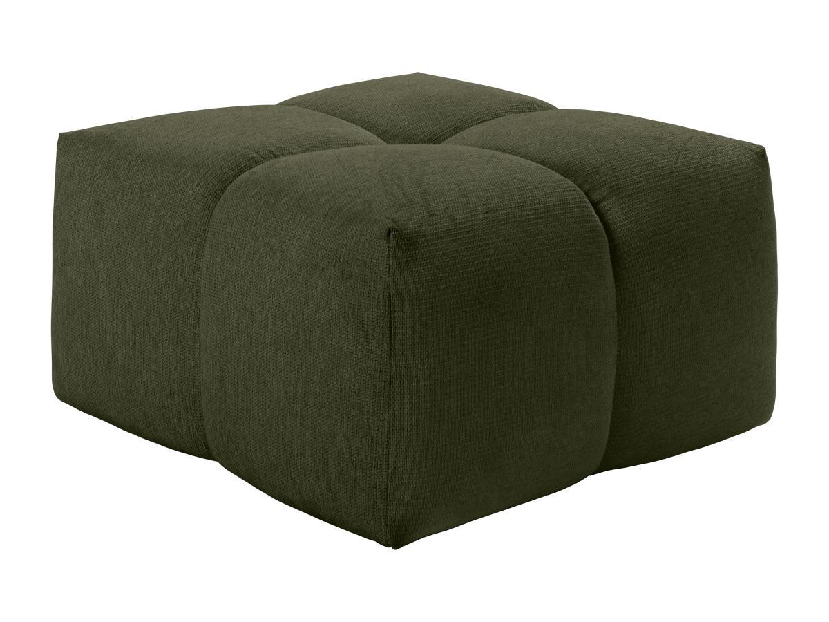 Image of Hocker quadratisch - Stoff - Grün - TRIMALDI Hocker quadratisch - Stoff - Grün - TRIMALDI