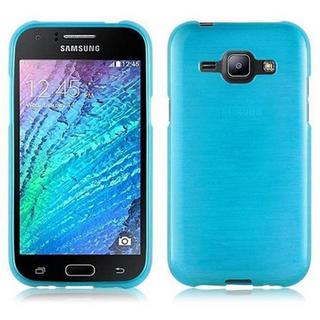 Cadorabo  Housse compatible avec Samsung Galaxy J1 2015 - Coque de protection en silicone TPU flexible au design brossé 