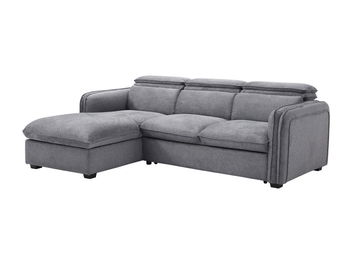 Vente-unique Ecksofa mit Schlaffunktion - Ecke links - Stoff - Grau - ORELANA  