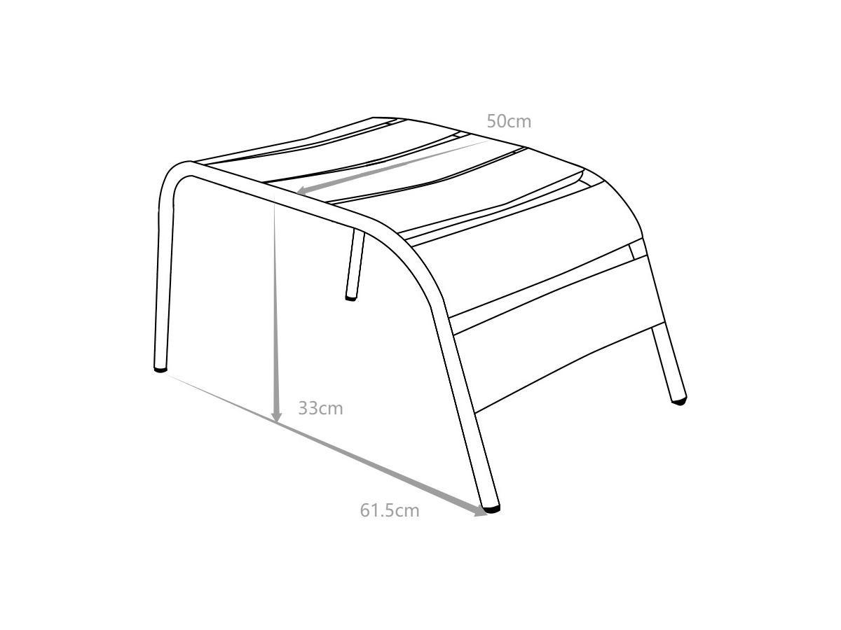 Vente-unique Poggiapiedi 5 in Metallo Verde mandorla MIRMANDE  