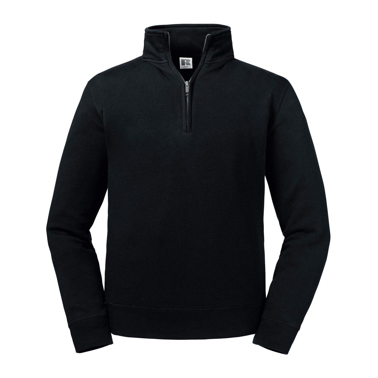 Image of Authentic Sweatshirt Mit Kurzem Reißverschluss Herren Schwarz S
