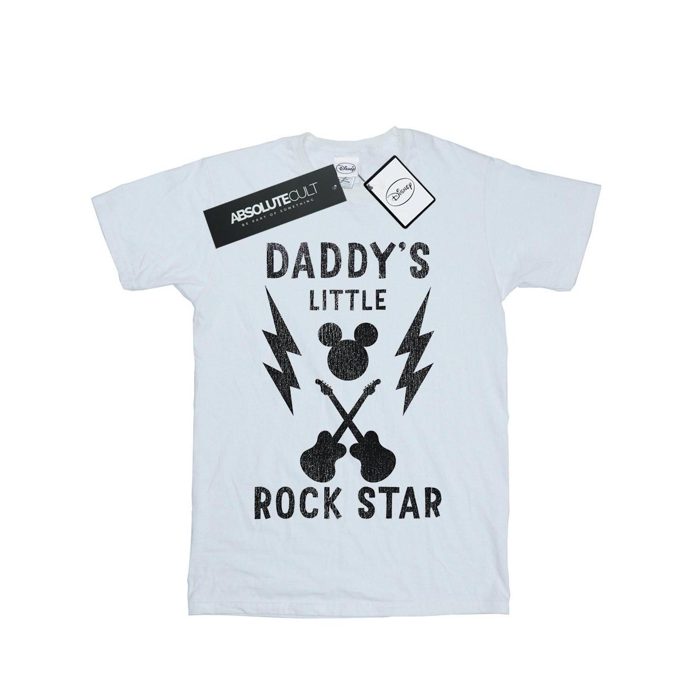 Image of Mickey Mouse Daddy's Rock Star Tshirt Damen Weiss M