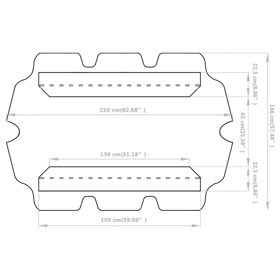 VidaXL Toit de remplacement tissu  