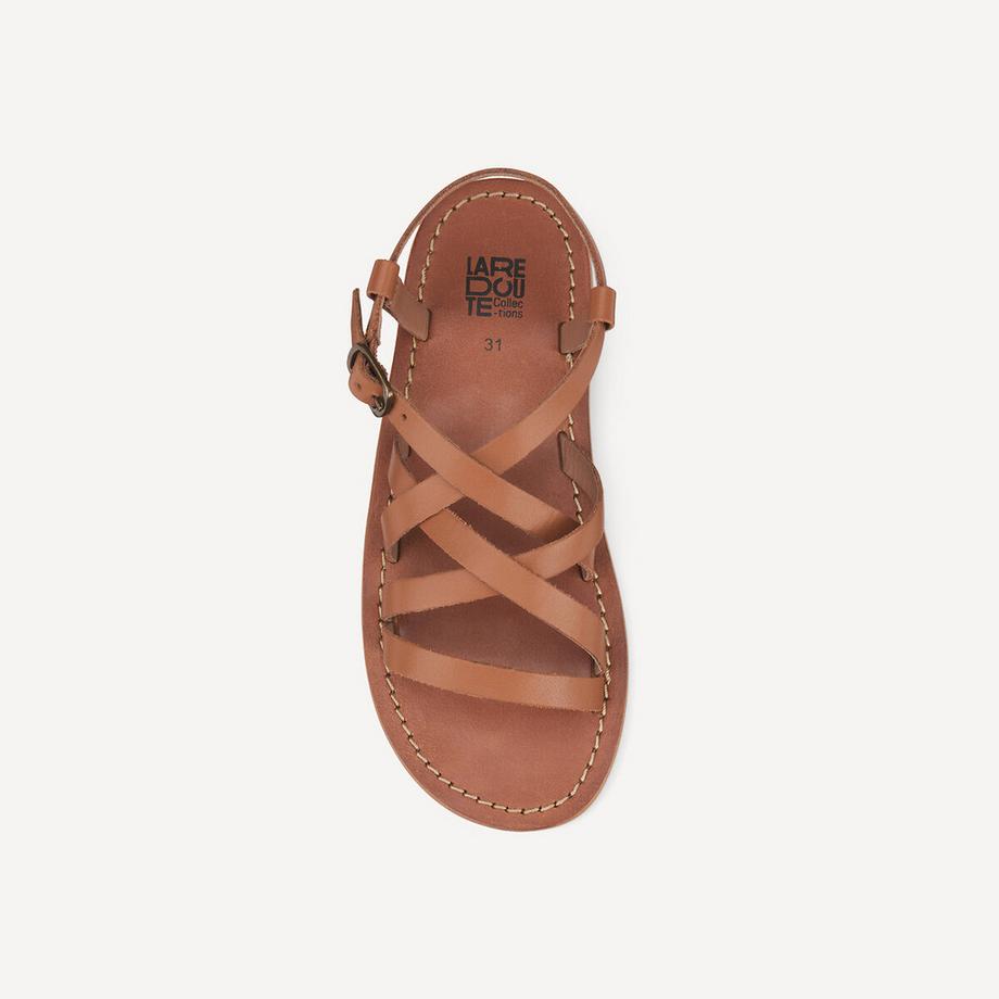 La Redoute Collections Sandales en cuir à lanières  