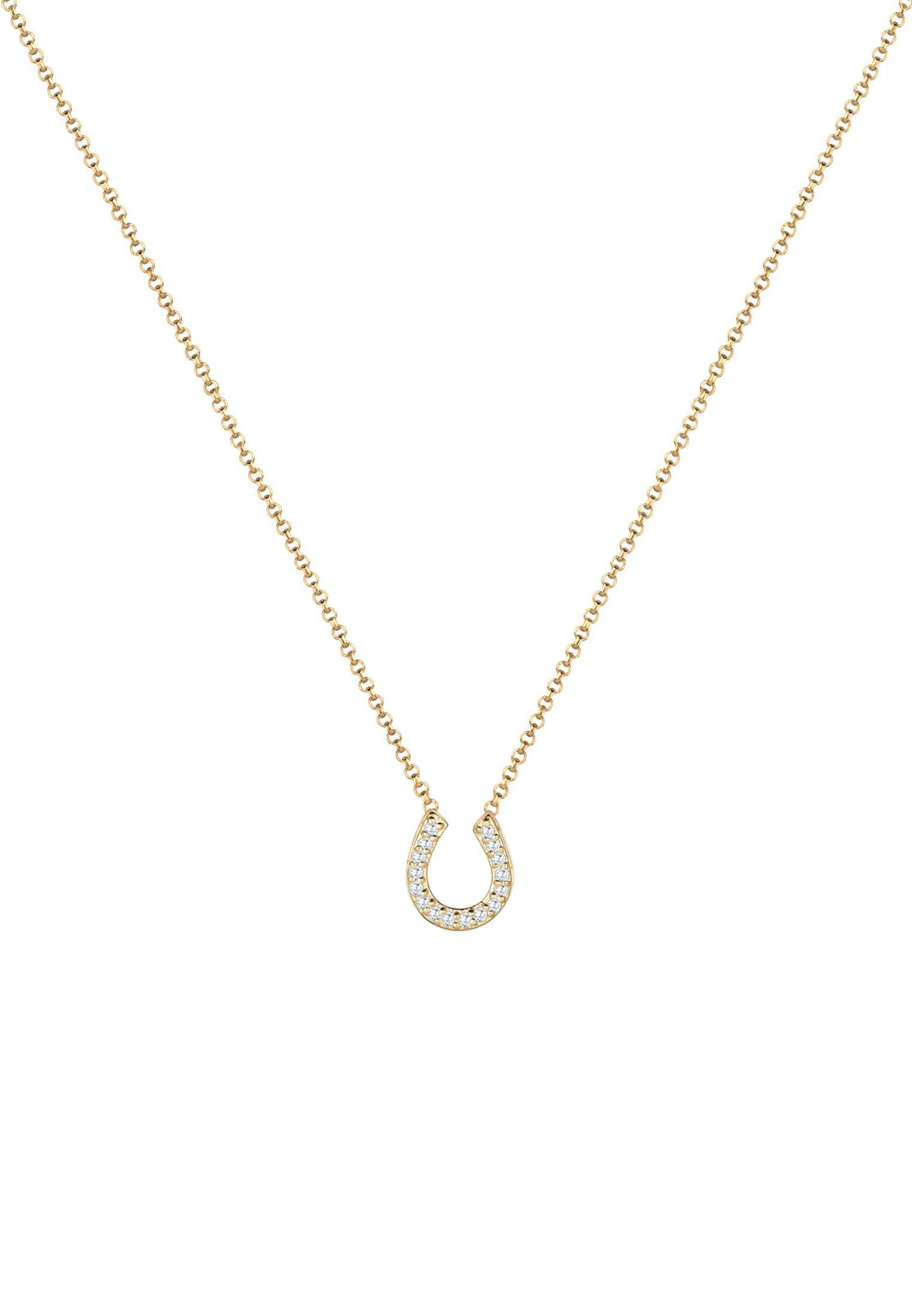 Elli  Halskette Hufeisen Glück Zirkonia 