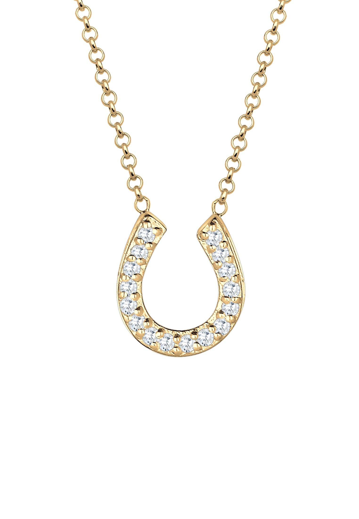 Elli  Halskette Hufeisen Glück Zirkonia 