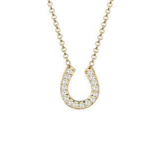 Elli  Halskette Hufeisen Glück Zirkonia 