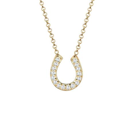 Elli  Halskette Hufeisen Glück Zirkonia 