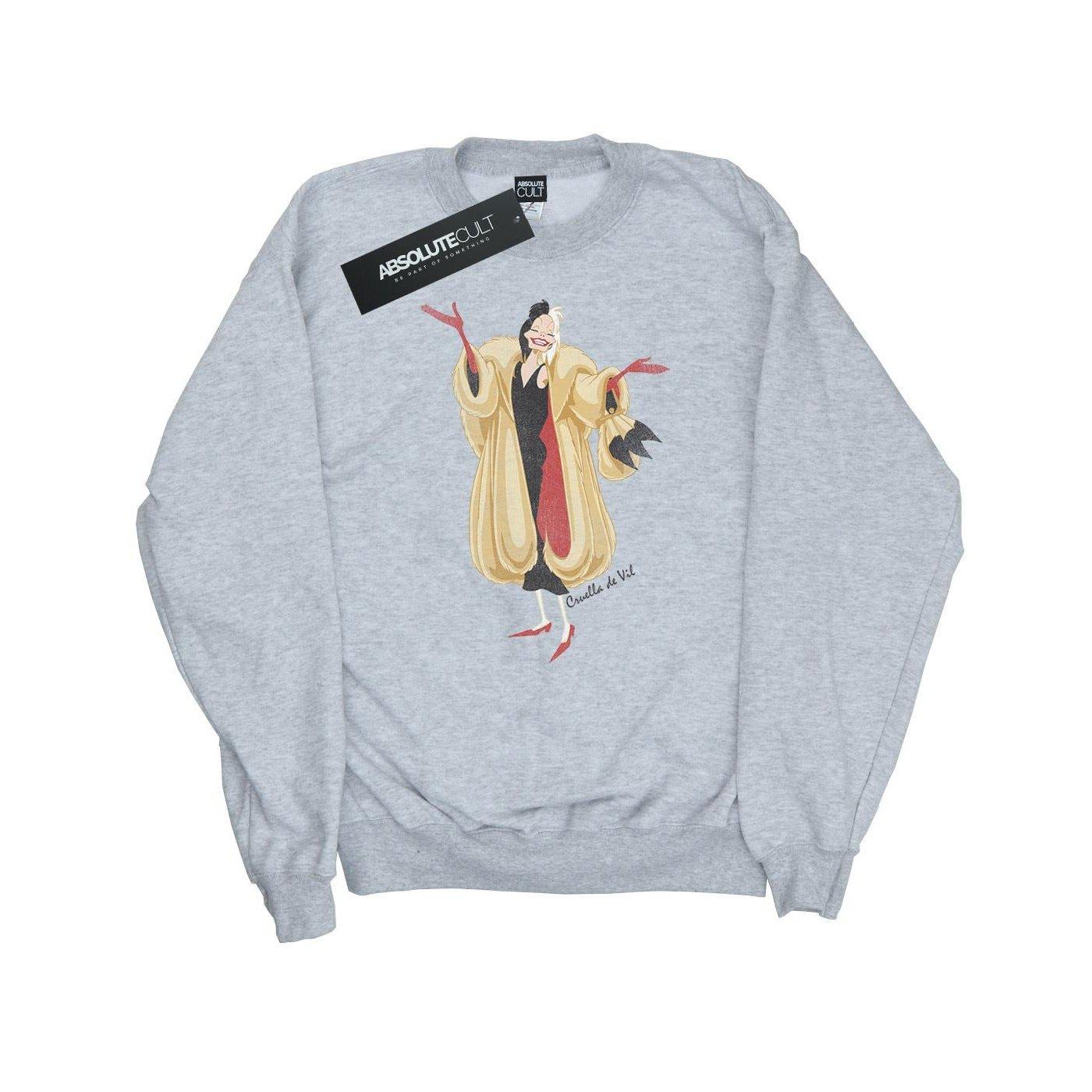 Image of 101 Dalmatians Classic Cruella De Vil Sweatshirt Herren Grau XL