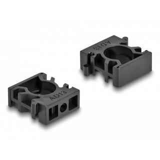 DeLock  Support de manchon de câble avec clip de verrouillage, 13 mm, 8 unités, noir 