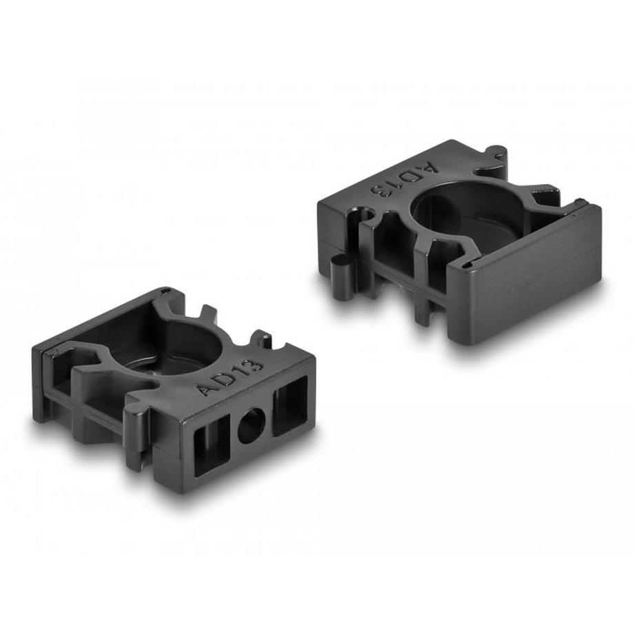 DeLock  Support de manchon de câble avec clip de verrouillage, 13 mm, 8 unités, noir 