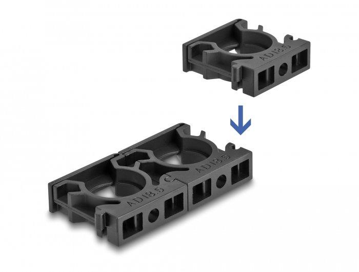 DeLock  Kabelschlauchhalter mit Verschlussclip 13 mm 8 Stück 